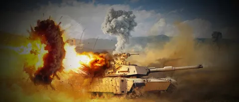 爆炎を切り裂く戦車
