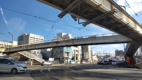 高架下のカーブを辿って