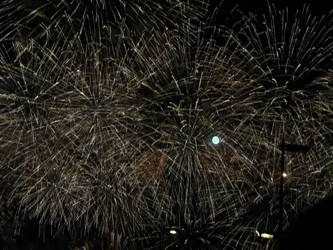 夜空を彩る光の乱舞