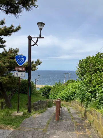 国道339号線、潮風の階段