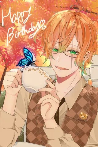 暖かな笑顔と蝶の誕生日