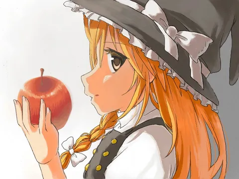 林檎に惹かれる横顔