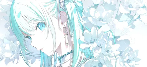 花明かりにほどける青