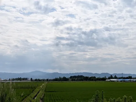 田園風景と空のコラボレーション