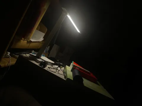 深夜の勉強風景、時々休憩