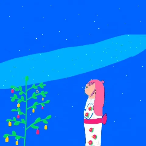 星と灯りと少女の静かな時間