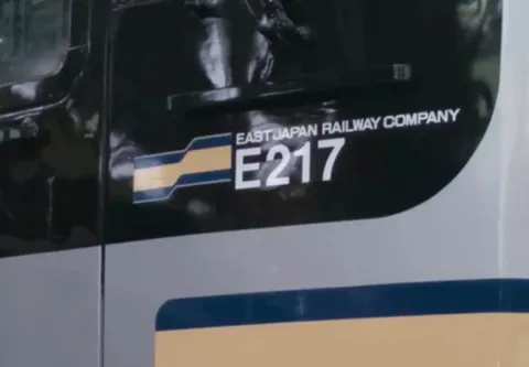 E217系、銀色と黒のコントラスト