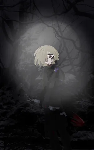 森の奥に佇む影