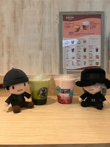 ぬいぐるみとカフェタイム