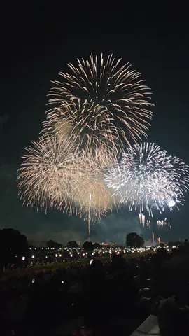 夜空を彩る光の競演