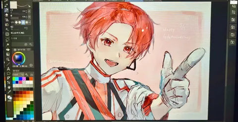 鮮やかな記念日デジタルアート