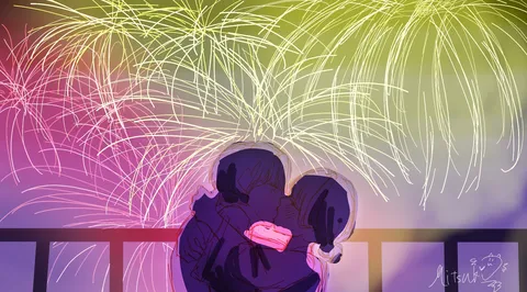 二人だけの、花火と約束