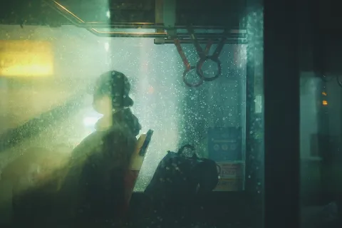 雨粒越しの静かな時間