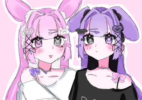ぴえん系うさみみツインズ