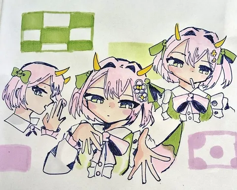 悪魔の角とリボンの不思議な出会い