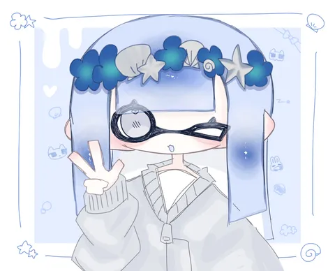 海風と花冠のポーズ