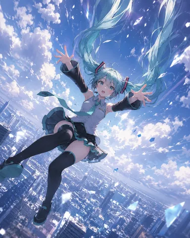 天空の歌姫、都会に舞う