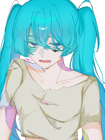 憂いを帯びた青い髪の少女