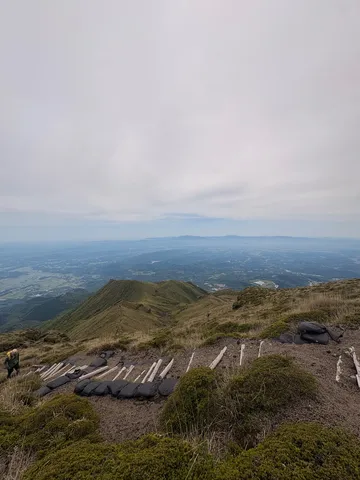 山頂からの眺め、休憩地点
