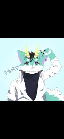 ポップな角と眼鏡のキャラクター