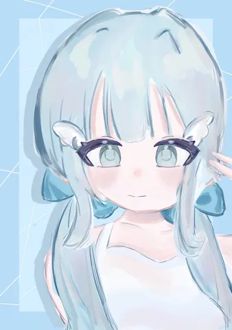 水色に包まれた優しい眼差し