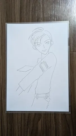 アングルが魅力的なアニメ風スケッチ
