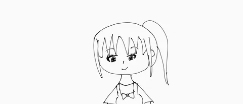 描かれた笑顔の少女