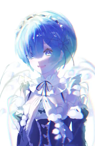 光に溶ける青い輝き