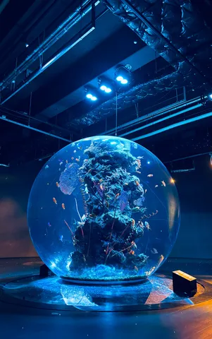 球体水槽の深海ファンタジー