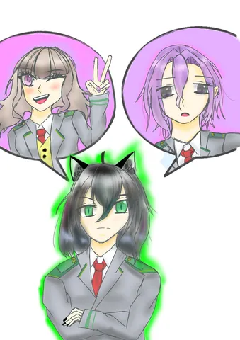 色彩と対話の三者像