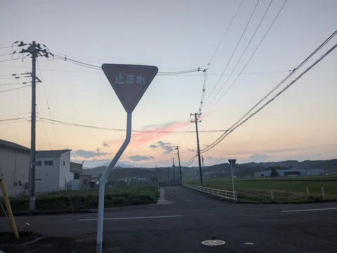 黄昏時の停止線
