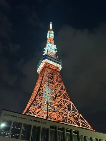 煌めく夜空の東京タワー