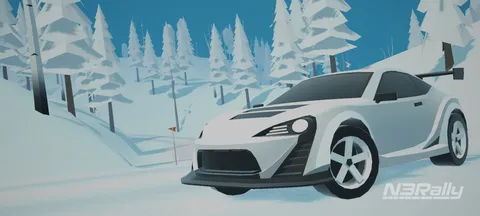 雪景色のラリーカー