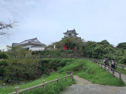 城と木々の静かな時間