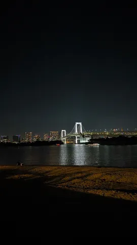 夜景と橋の静かな水面印象