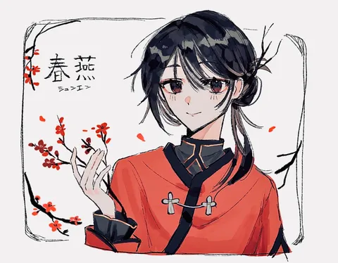 紅い衣と春の息吹