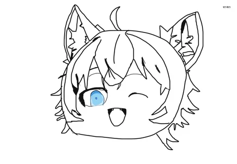 猫耳キャラのキュートなウィンク