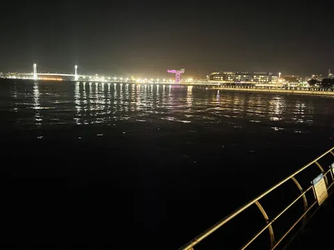 夜の水面が描くリズム