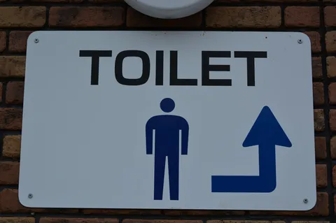 トイレはどっち？ arrow
