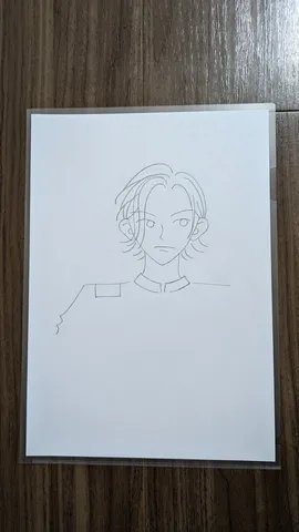 ペン画風のクールなポートレート
