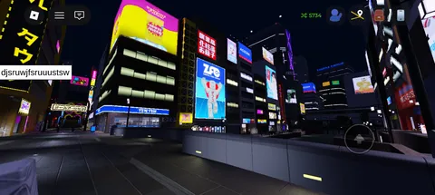 ネオン輝く近未来都市の夜景