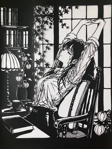 窓辺にほどける白黒の時間
