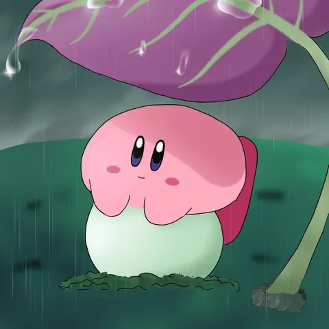 雨の中の小さなぬくもり
