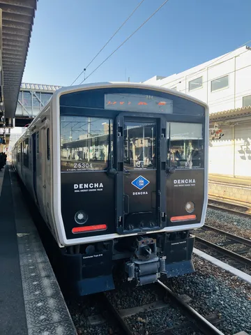 駅に佇むデュアルエネルギー電車