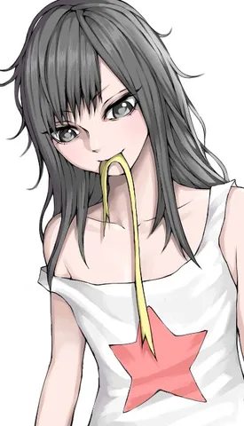 星柄トップスの彼女