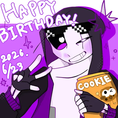 クッキーとピースサインの誕生日！