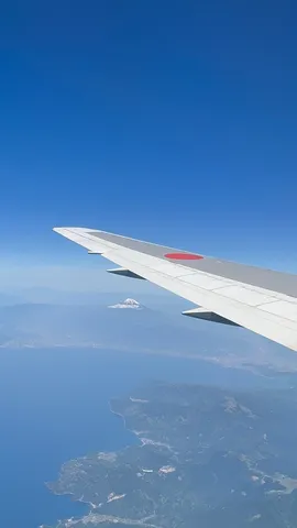 空から拝む、雲海の富士山