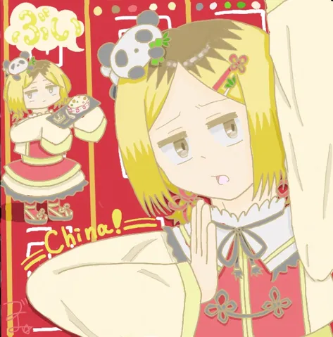 パンダとチャイナ服の不思議な組み合わせ