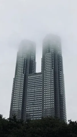 霧に包まれた摩天楼