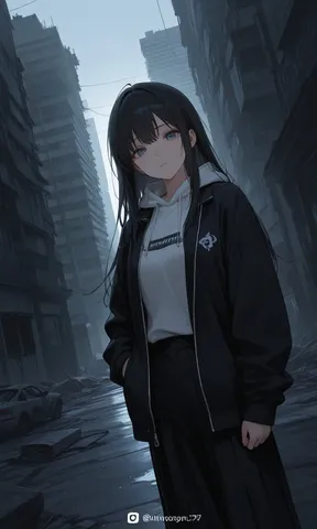 廃墟に佇む少女の物語